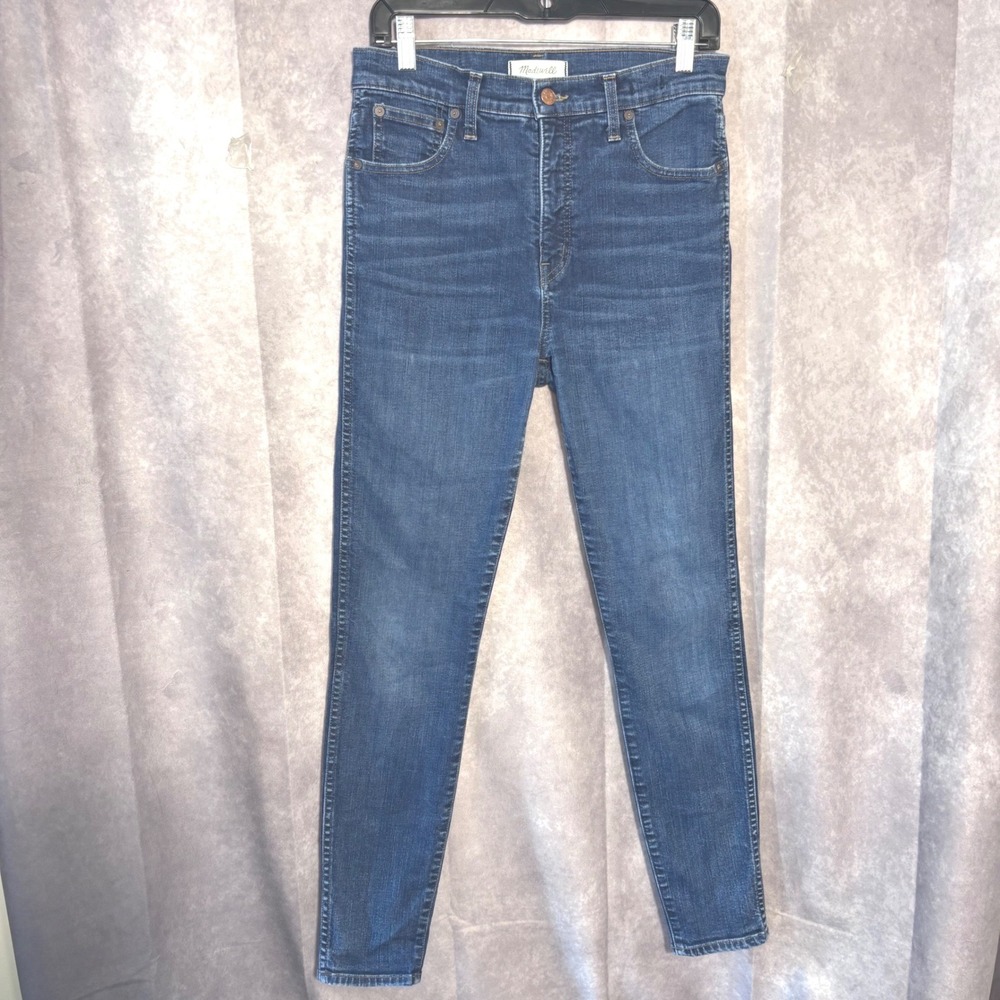 Madewell 10" High-Rise Skinny Denim Jeans Women 29 Blue Dark Wash Stretch